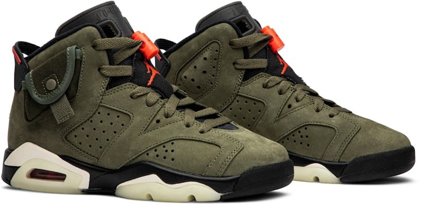 Travis Scott x Air Jordan 6 Olive GS Sneakers