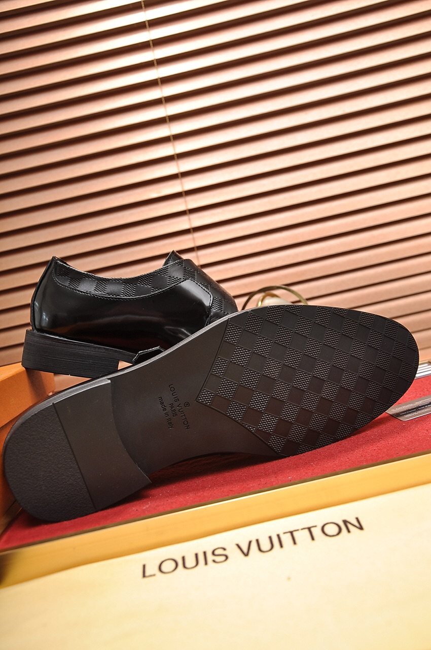 Louis Vuitton Black Buckle Strap Dress Shoes — detail