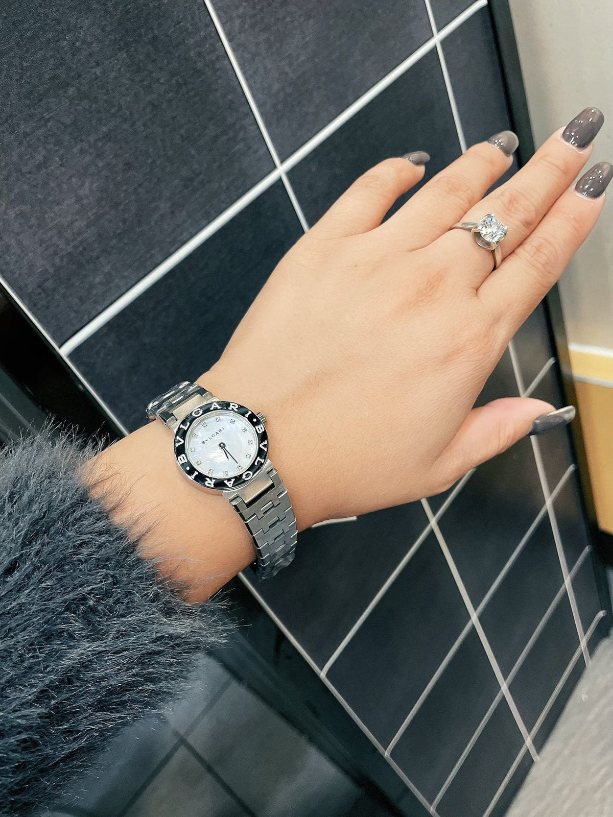 Bulgari White Dial Silver Bracelet Watch — model