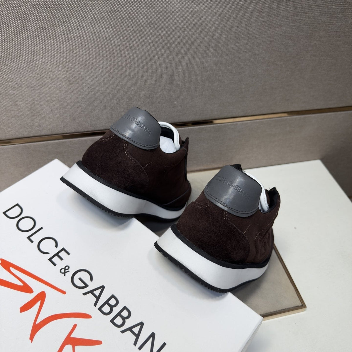Dolce & Gabbana Dark Brown Low-Top Sneakers — back