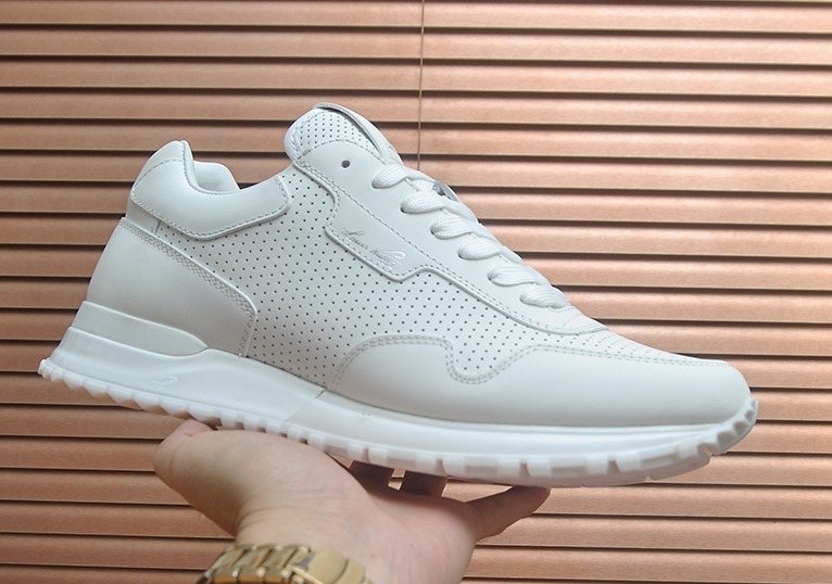 Louis Vuitton White Perforated Low-Top Sneakers — hero