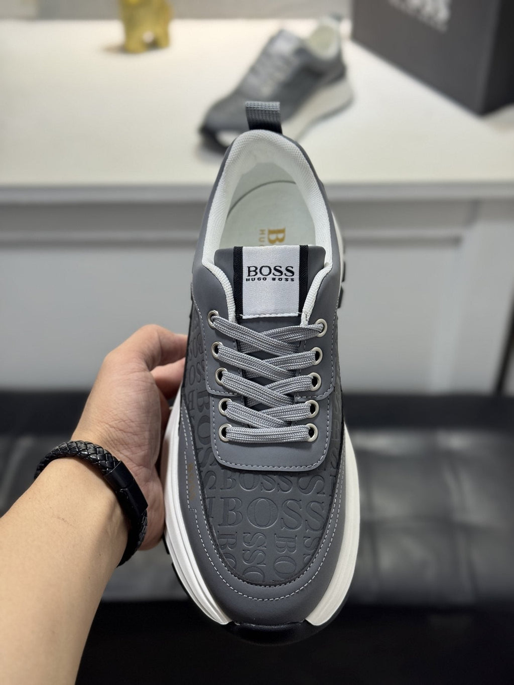 BOSS Low-Top Lace-Up Sneakers — front