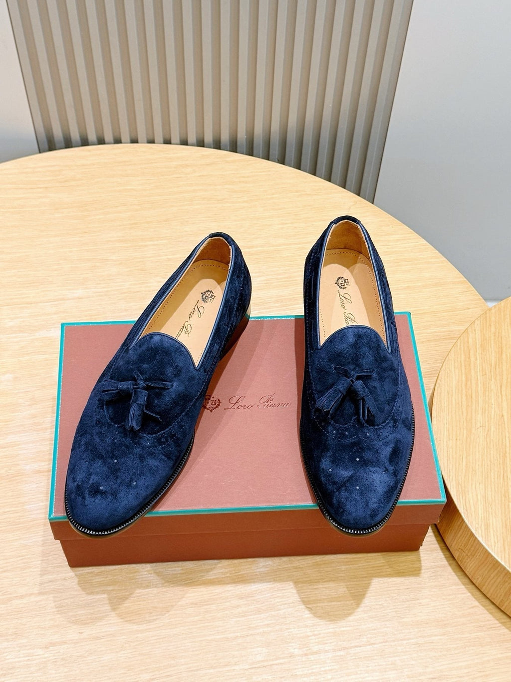 Loro Piana Suede Tassel Loafers — front