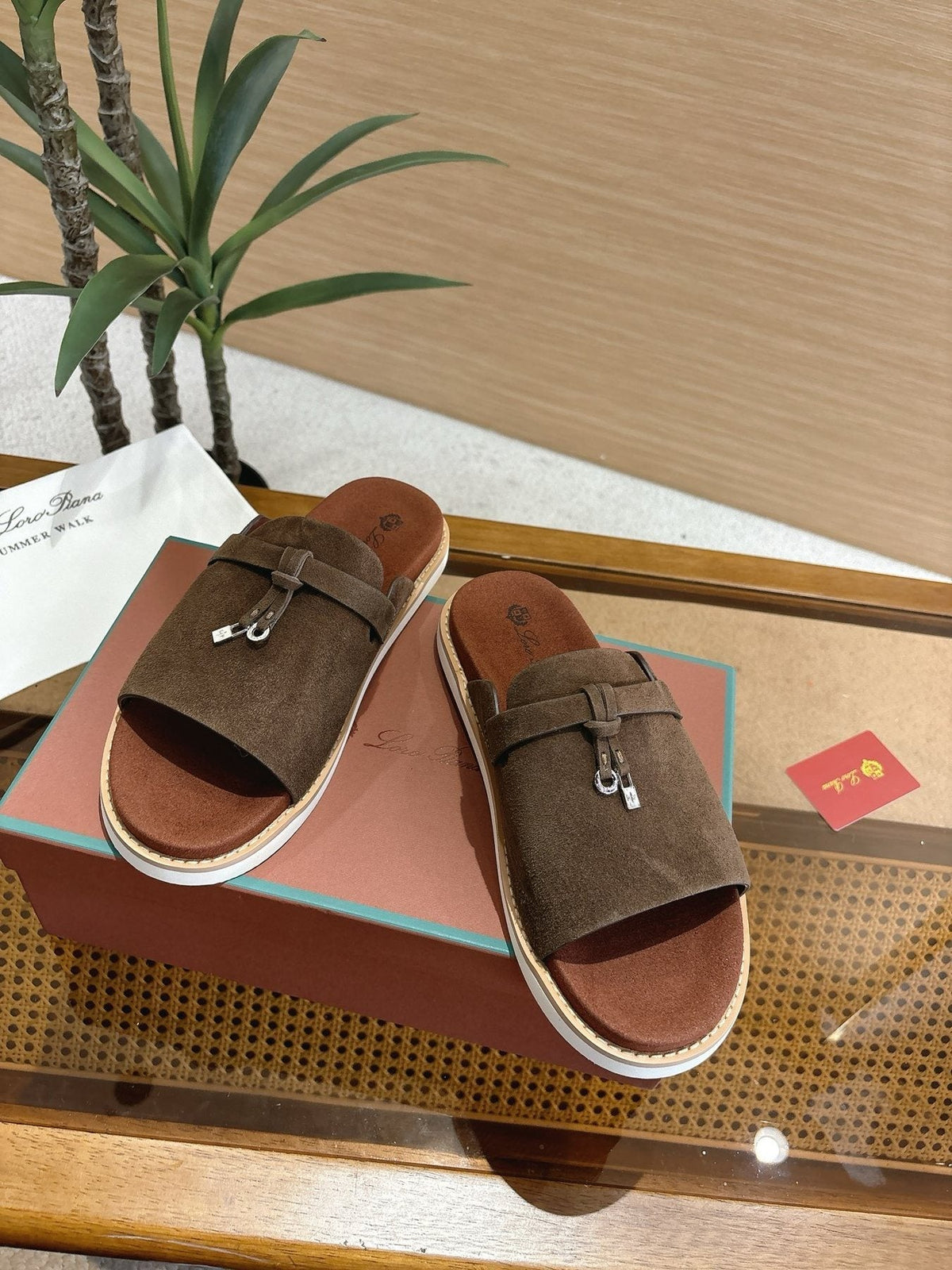Loro Piana Cross-Strap Mule Sandals — model