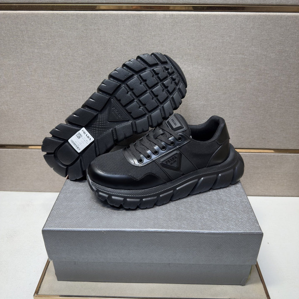 Prada Paneled Low-Top Sneakers — side