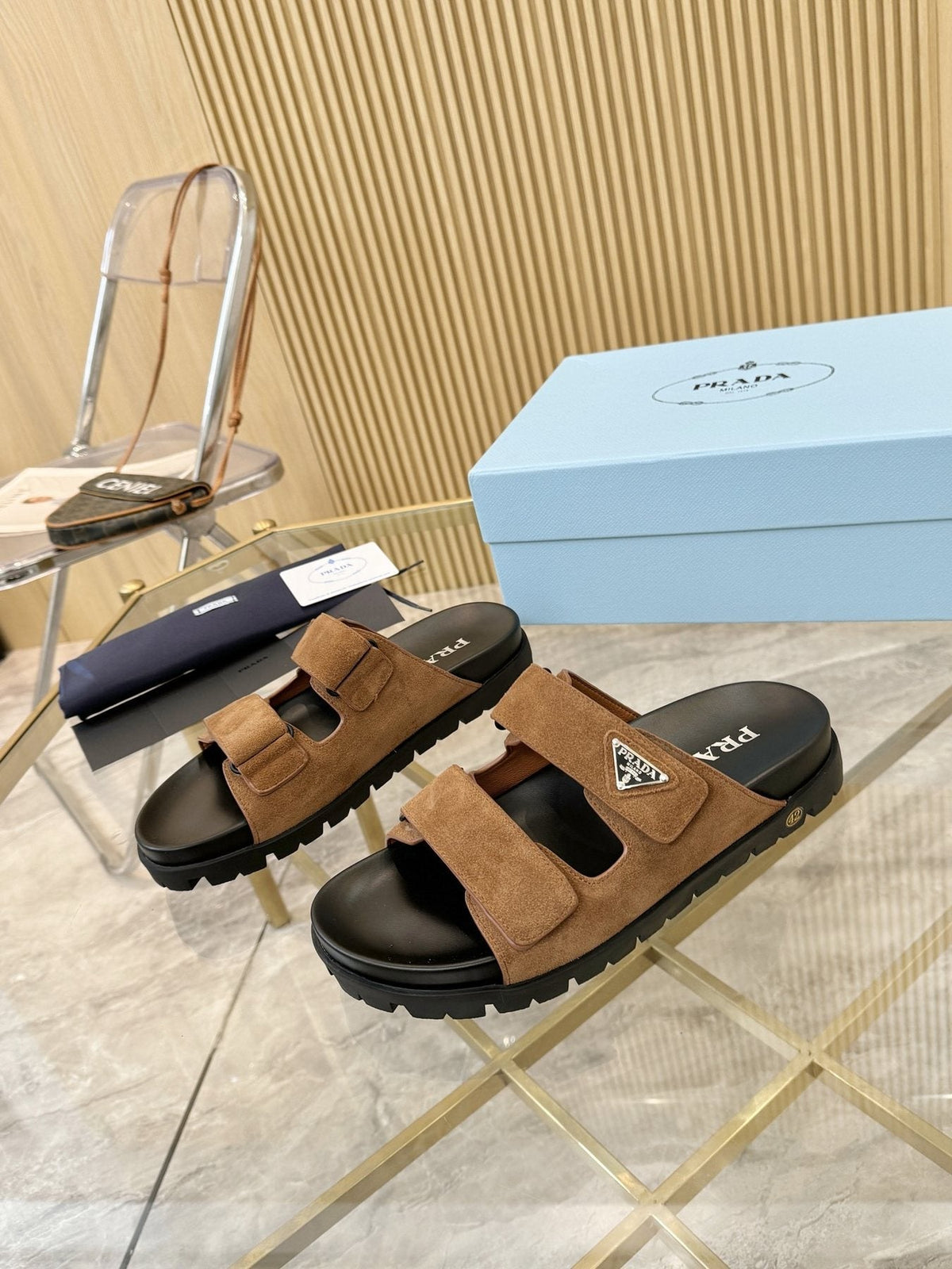 Prada Lug Sole Platform Sandals — side