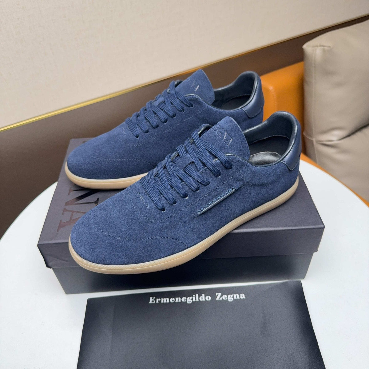 ZEGNA Suede Low-Top Sneakers — hero