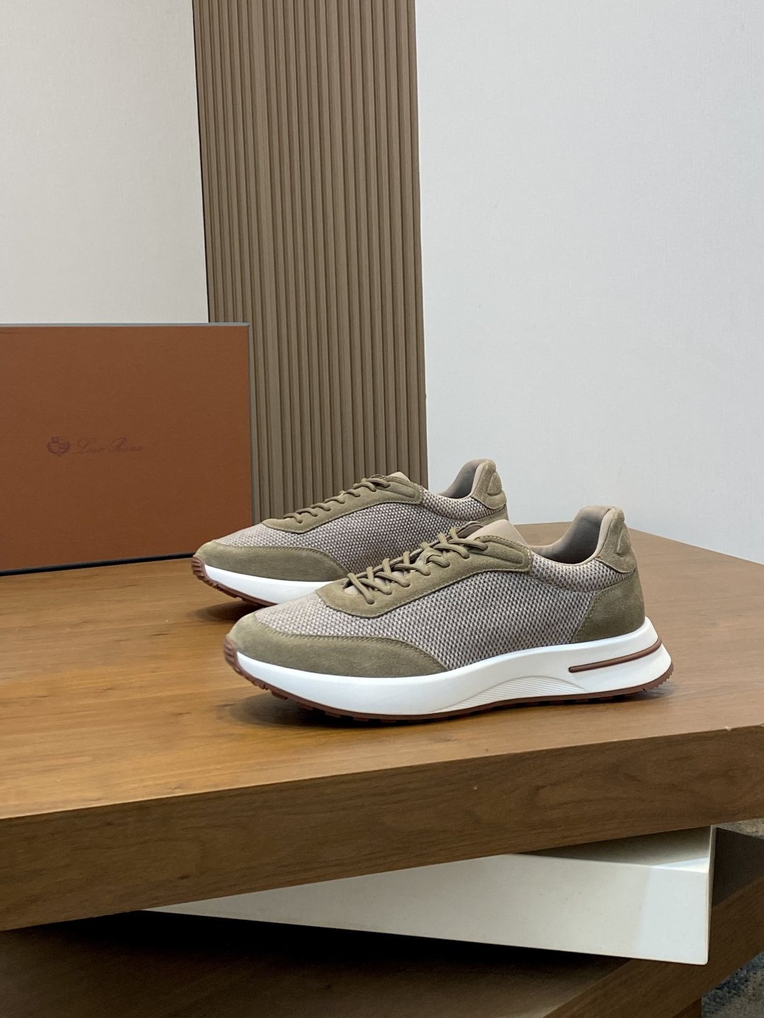 Loro Piana Men's Lace-Up Sneakers — side