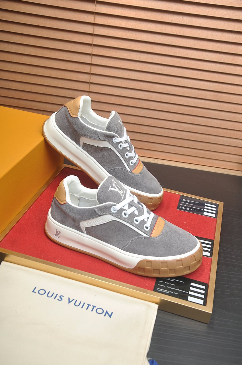 Louis Vuitton Paneled Low-Top Sneakers — front