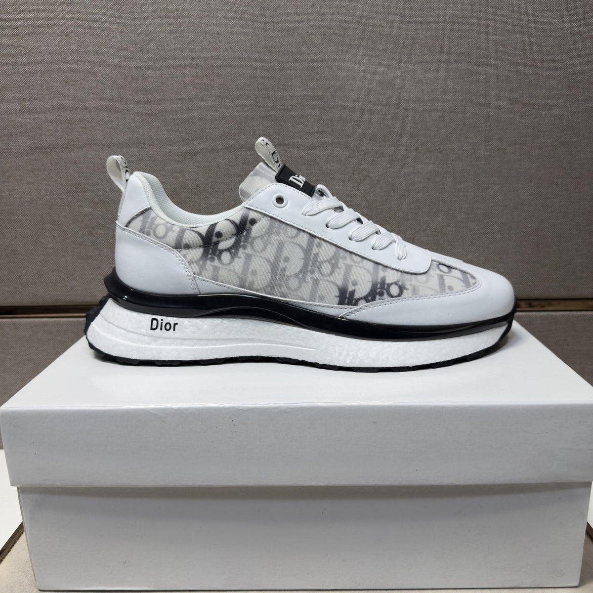 Dior Patterned Panel Sneakers — side