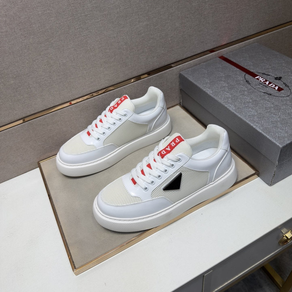 Prada Mesh Panel Low-Top Sneakers — front