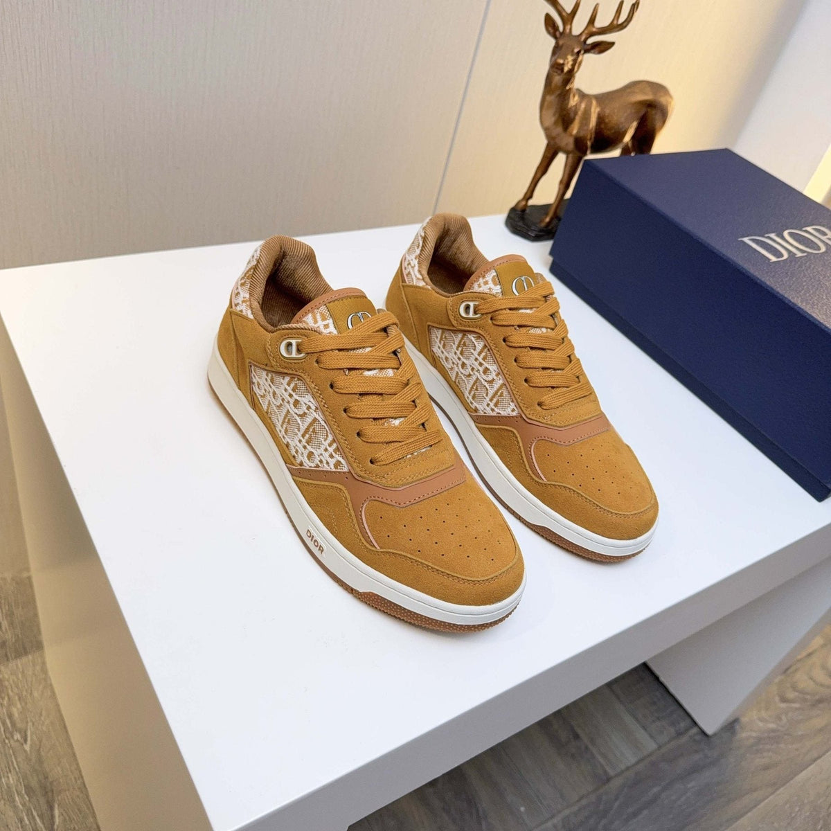 Dior Patterned Panel Low-Top Sneakers — front