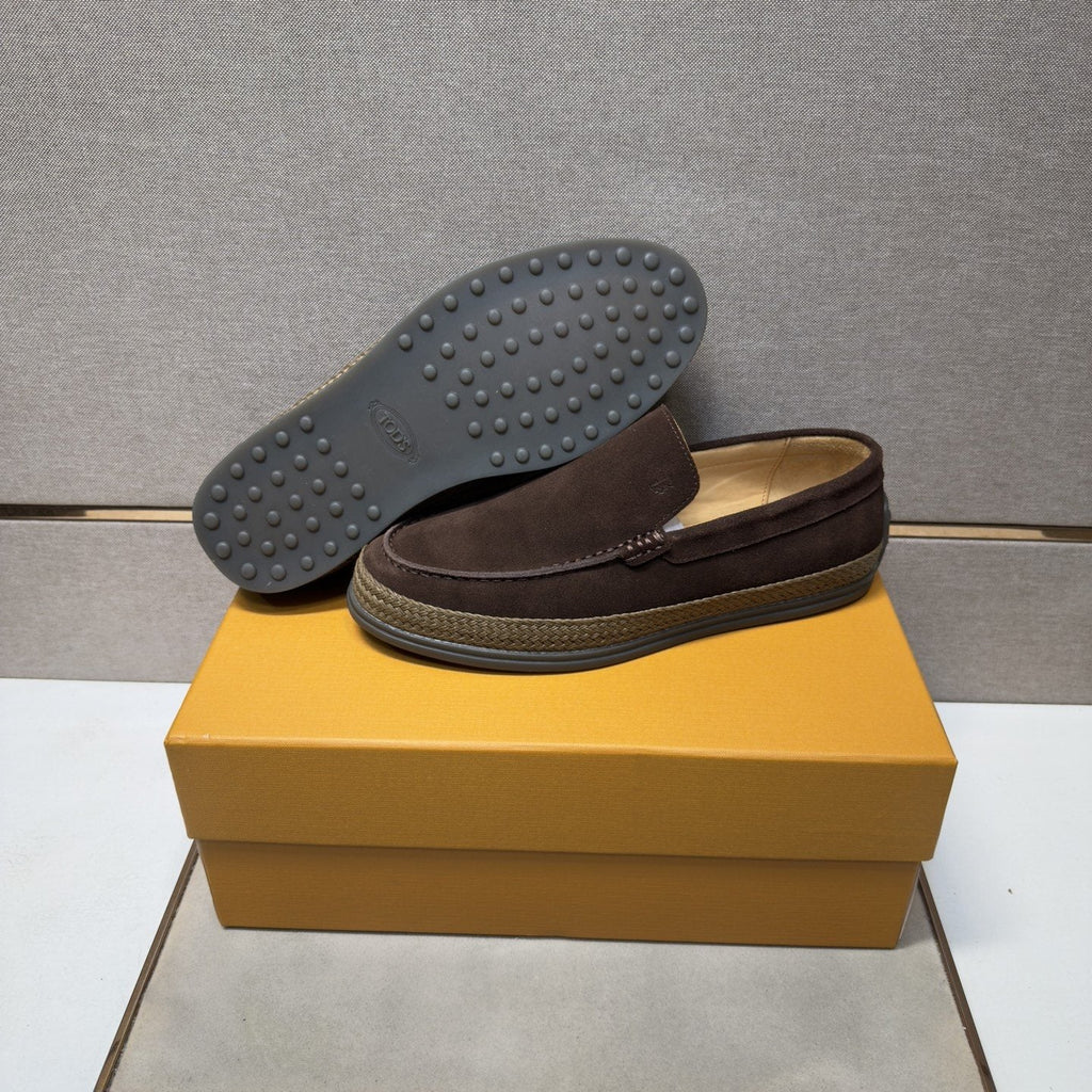 TOD'S Textured Slip-On Loafers — back