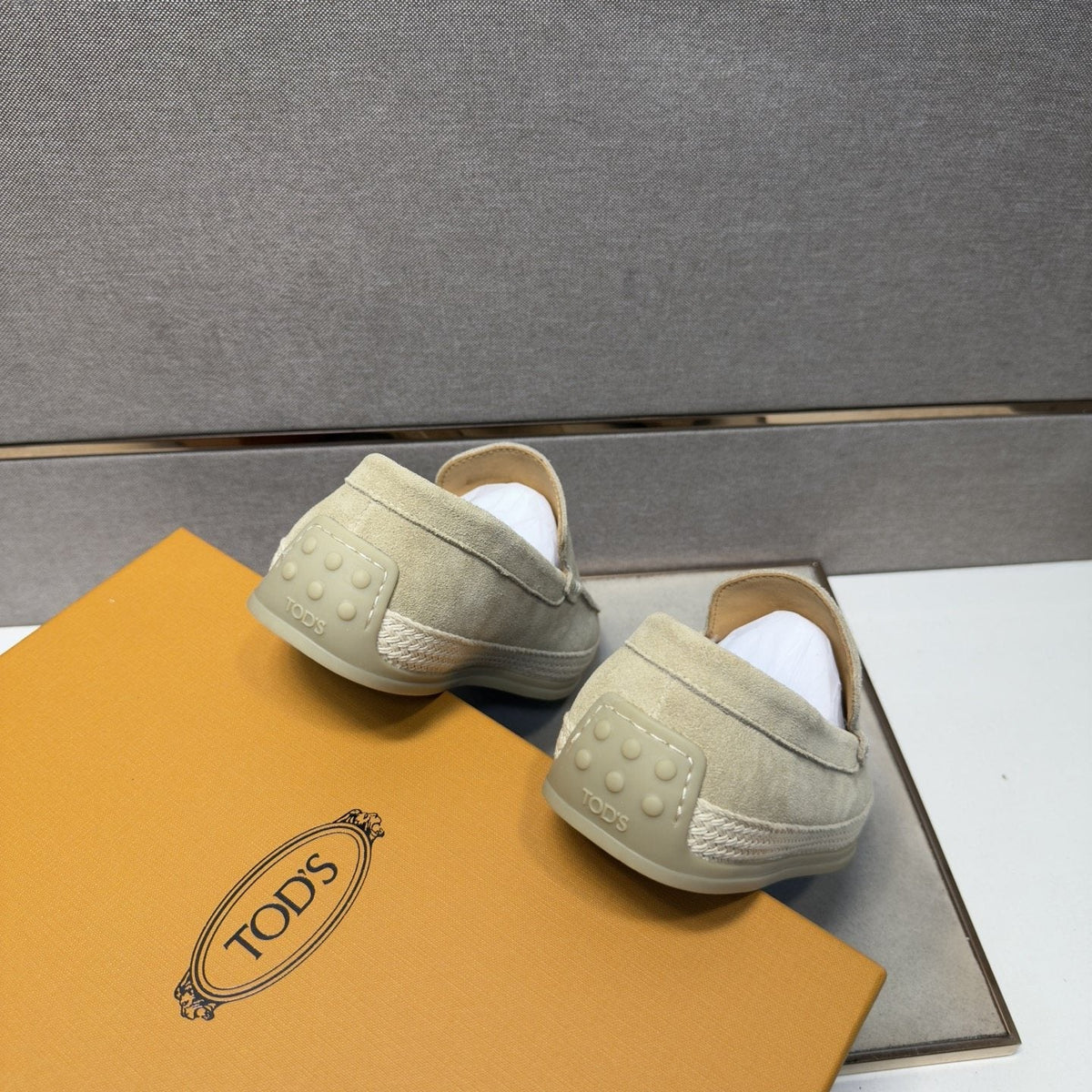 TOD'S Textured Slip-On Loafers — back