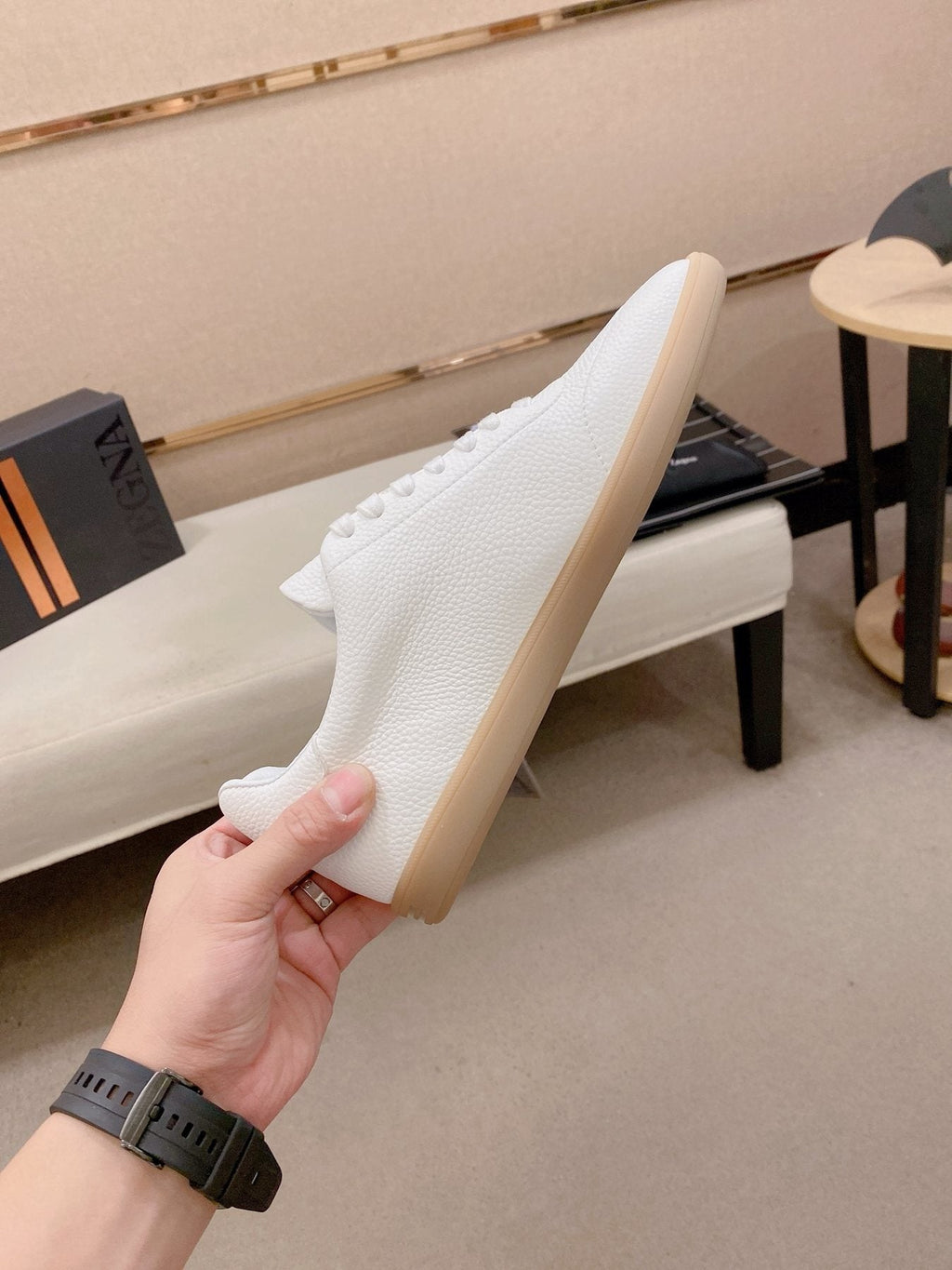 Zegna Suede Low-Top Sneakers — side
