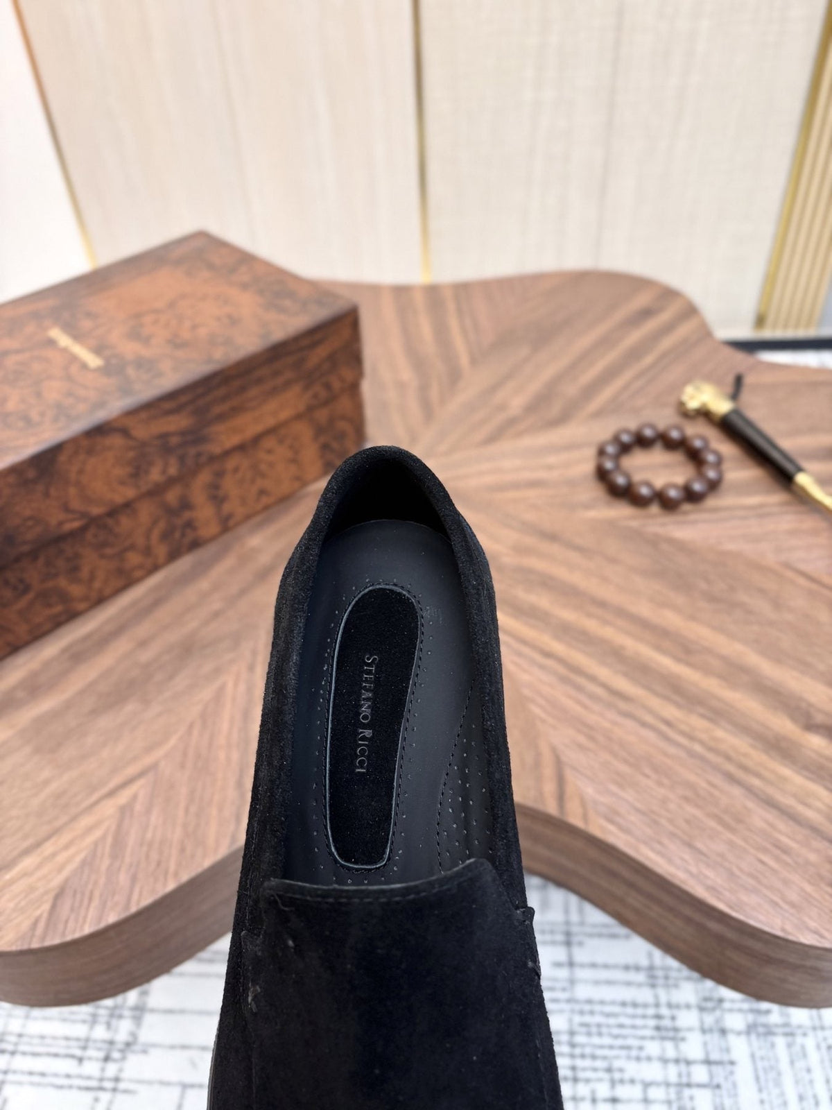 Stefano Ricci Perforated Slip-On Shoes — detail