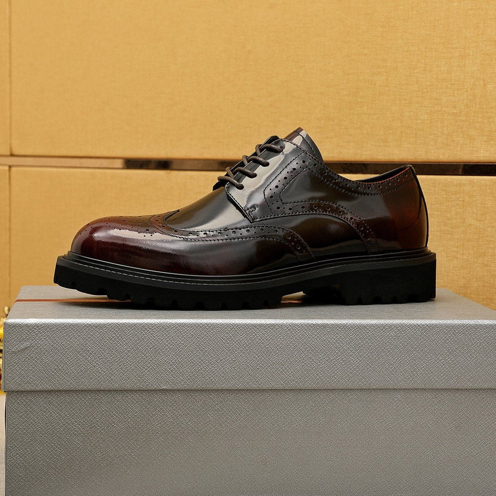 Prada Brogue Lug-Sole Derby Shoes — side