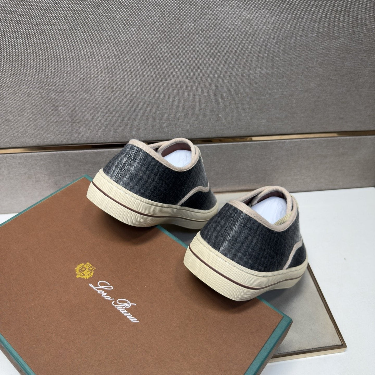 Loro Piana Plaid Low-Top Sneakers — back