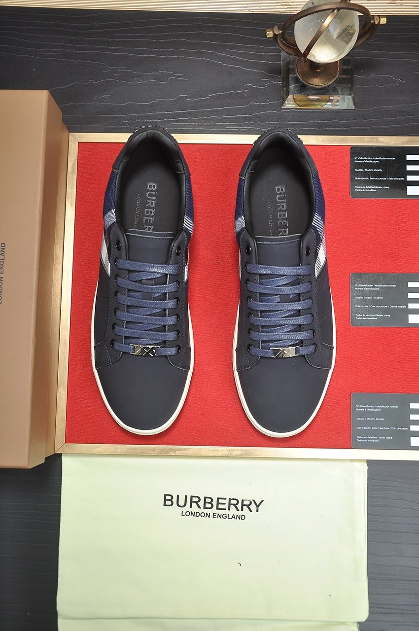 Burberry Check Panel Low-Top Sneakers — front