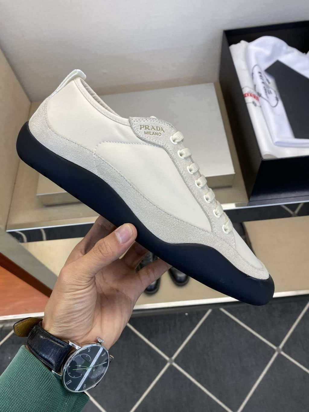 Prada Men’s Low-Top Sneakers — side