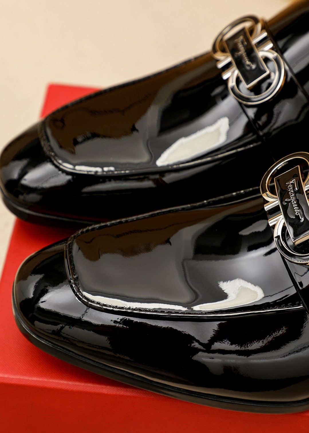 Salvatore Ferragamo Buckle Slip-On Loafers — detail
