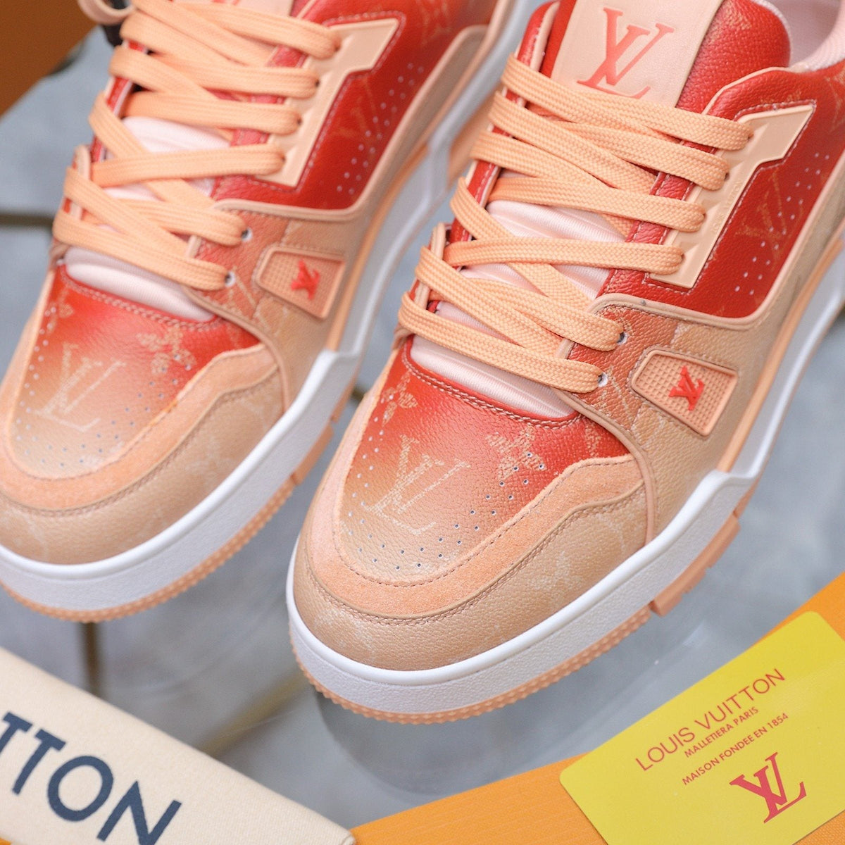Louis Vuitton Color-Blocked Low-Top Sneakers — front