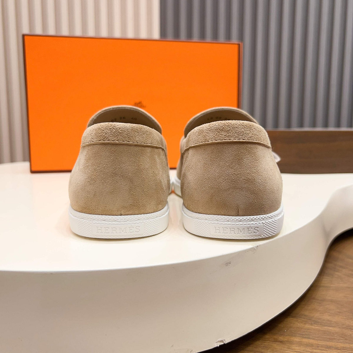 Men’s Textured Bar Loafers — back