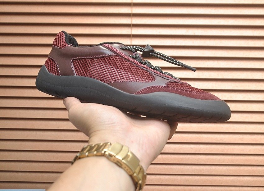 Prada Mesh Panel Low-Top Sneakers — front