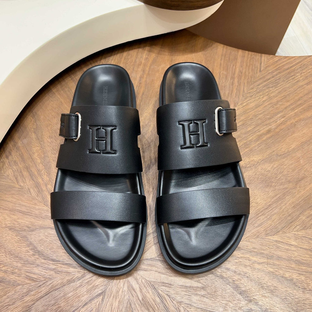 Hermès Two-Strap Slide Sandals — model