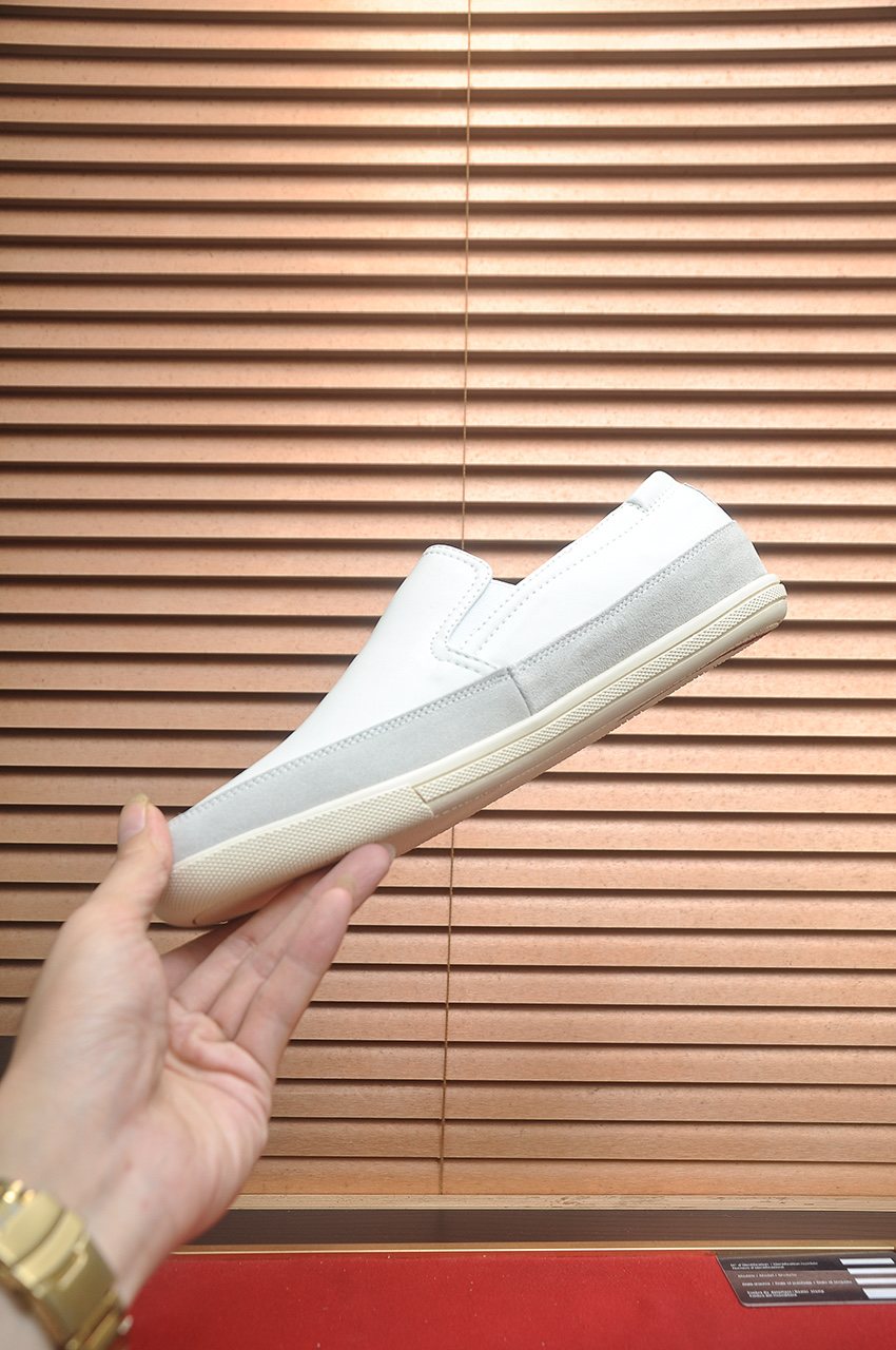 Prada Men’s Smooth Slip-On Shoes — model