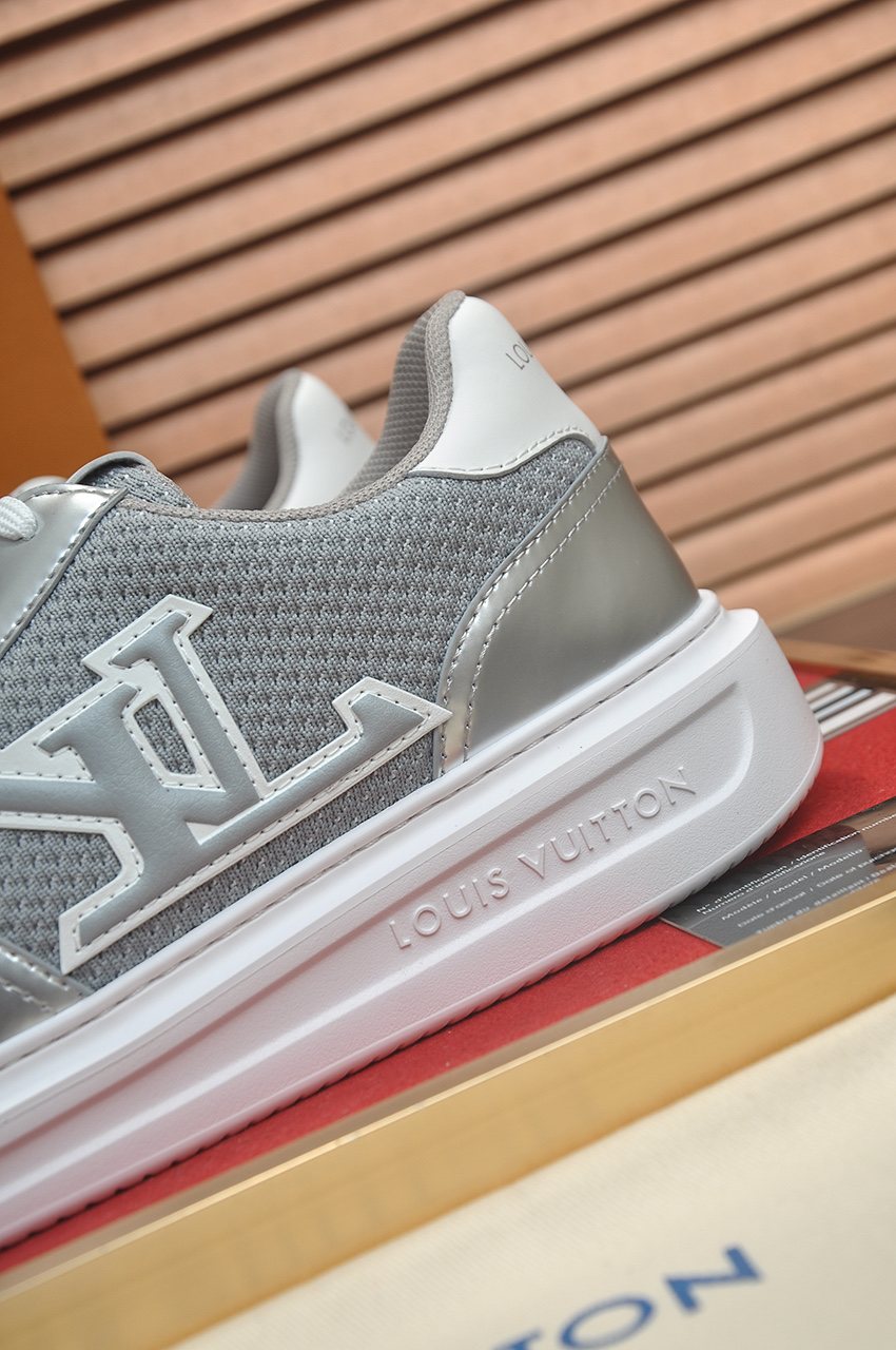 Louis Vuitton Metallic Panel Low-Top Sneakers — detail