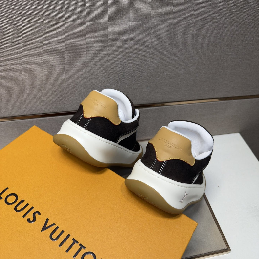 Louis Vuitton Panelled Gum Sole Sneakers — back