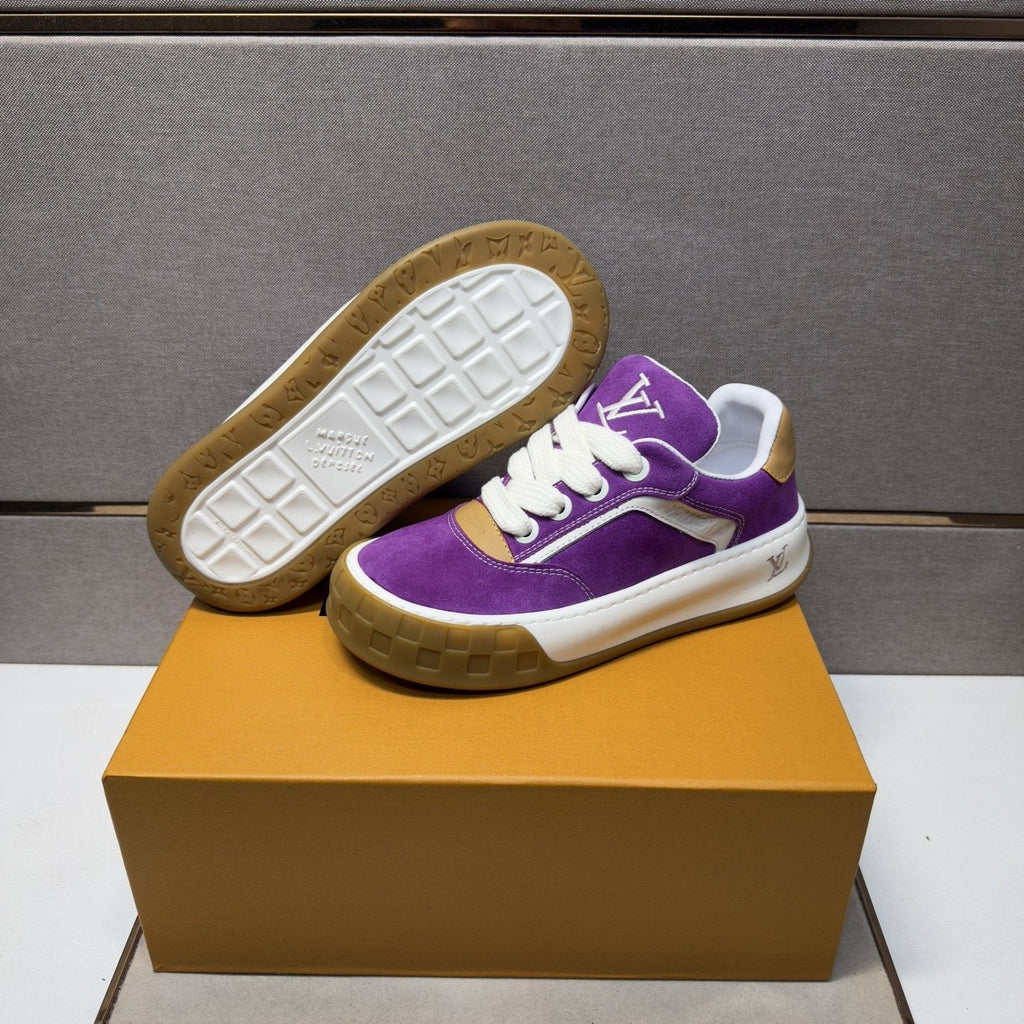Louis Vuitton Panelled Gum Sole Sneakers — side