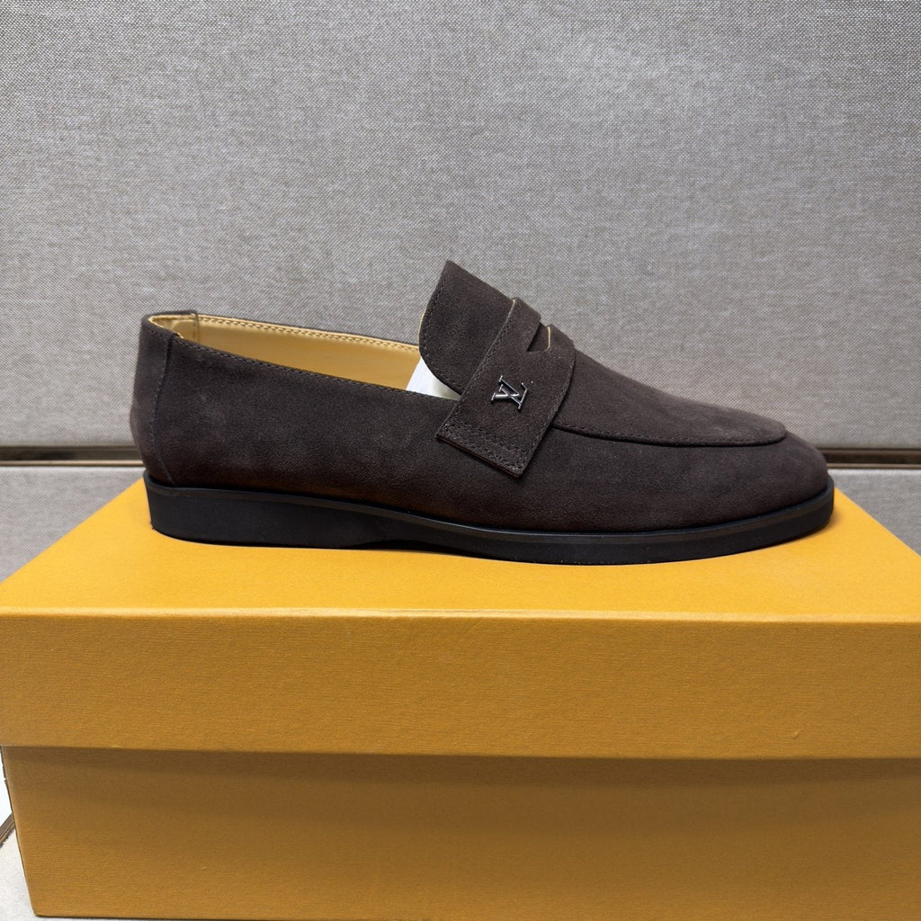 Louis Vuitton Men's Vamp-Strap Loafers — side