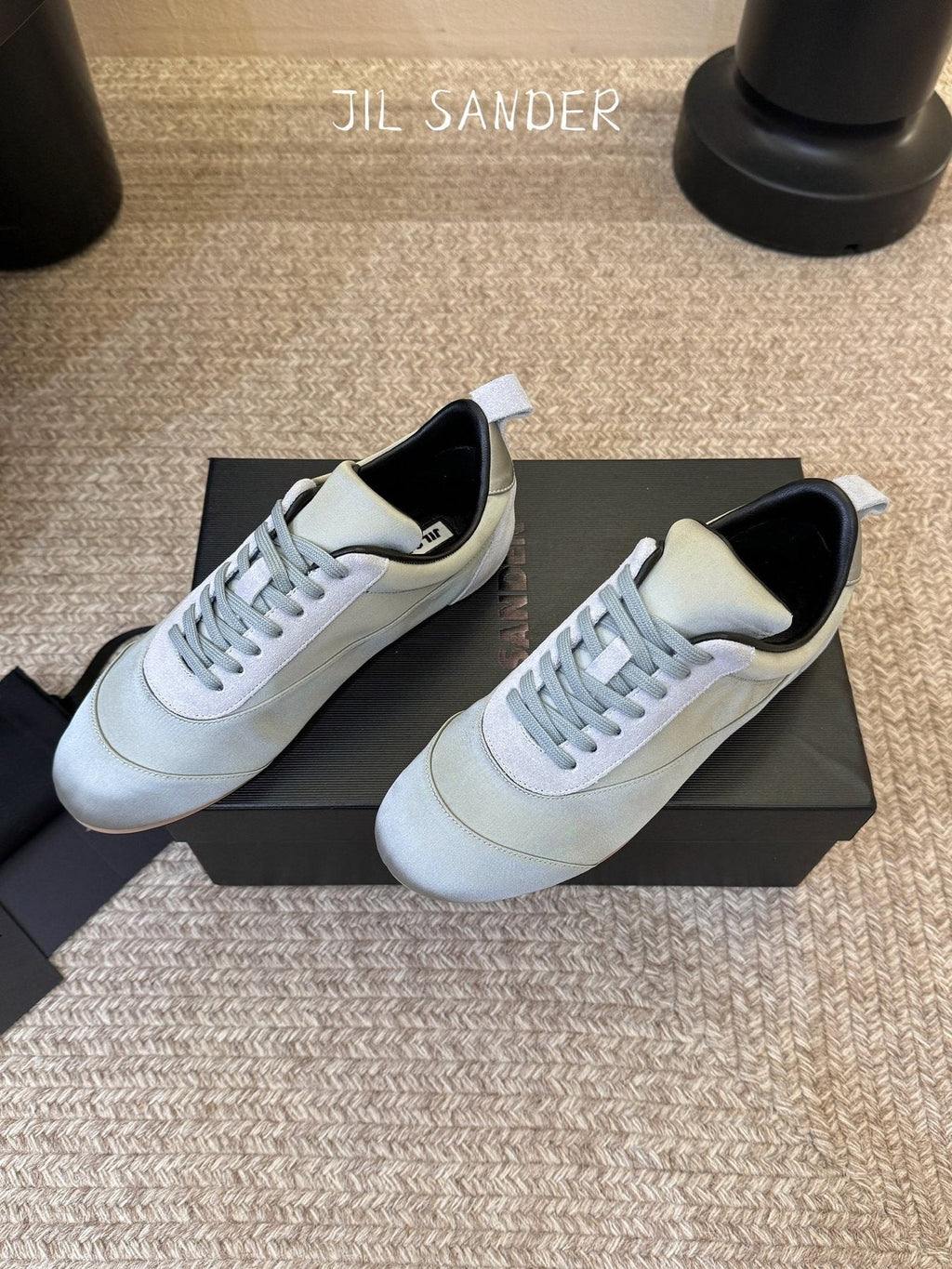 Jil Sander Satin Low-Top Sneakers — side