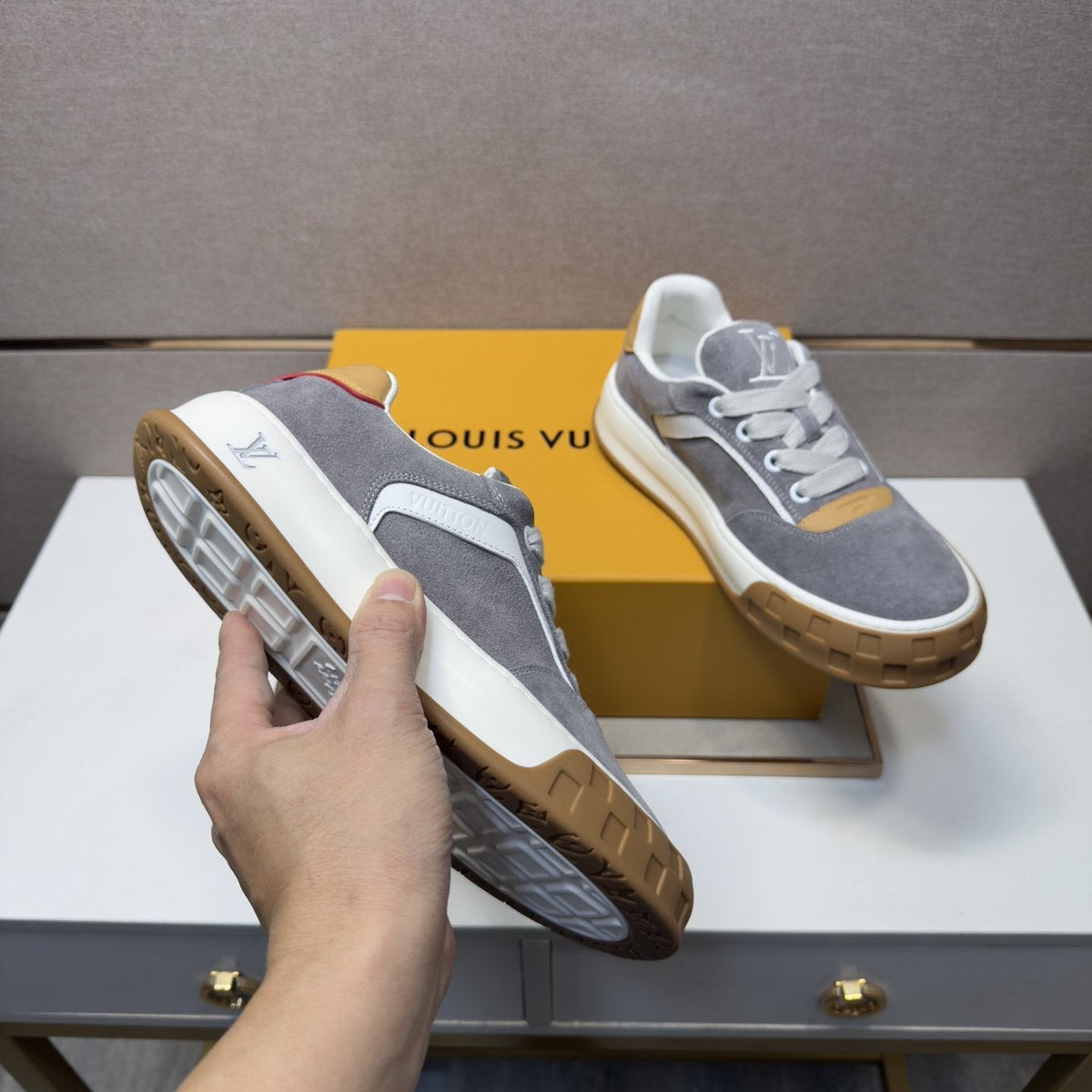 Louis Vuitton Paneled Low-Top Sneakers — model