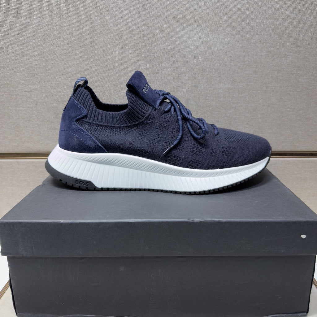 HUGO BOSS Men's Knit Lace-Up Sneakers — side