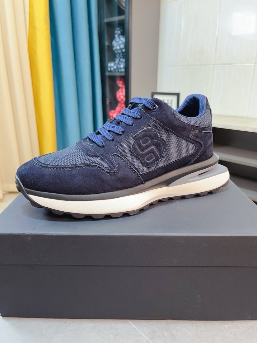 Hugo Boss Layered Low-Top Sneakers — side
