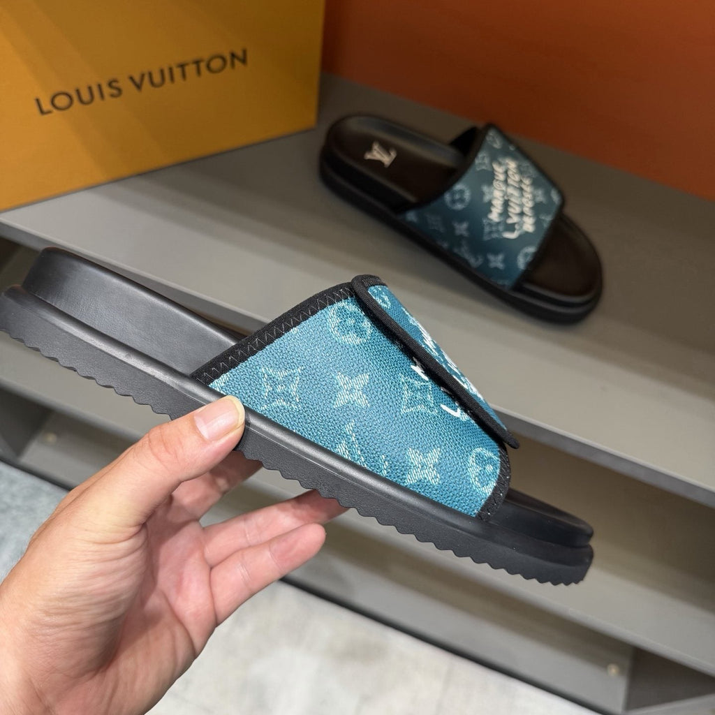 Louis Vuitton Graphic Strap Slide Sandals — side