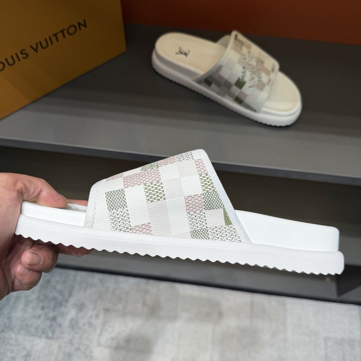 Louis Vuitton Graphic Strap Slide Sandals — side