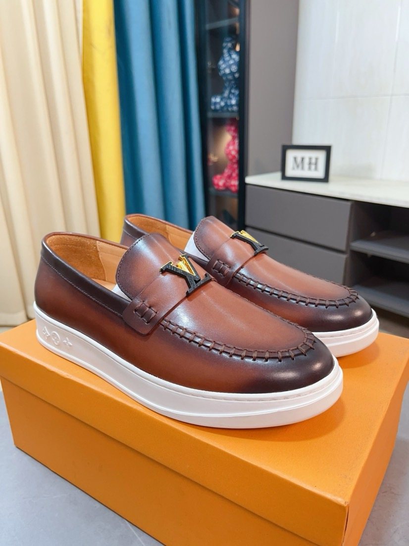 Louis Vuitton Moc-Toe Buckle Loafers — front